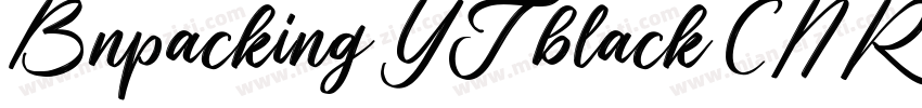 Bnpacking YT black CN Regular字体转换